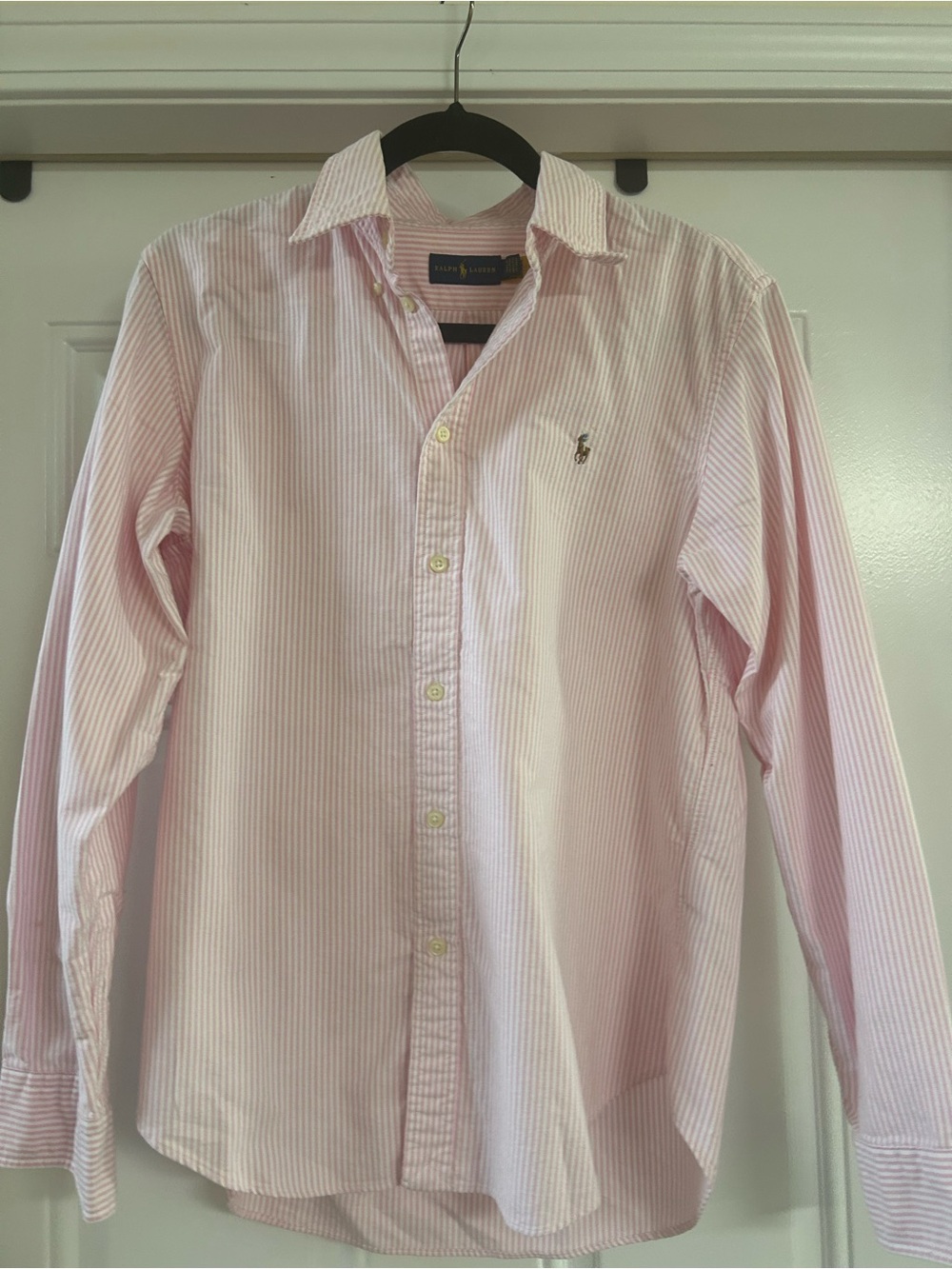 Polo by Ralph Lauren Light Pink Striped Button-Down Shirt